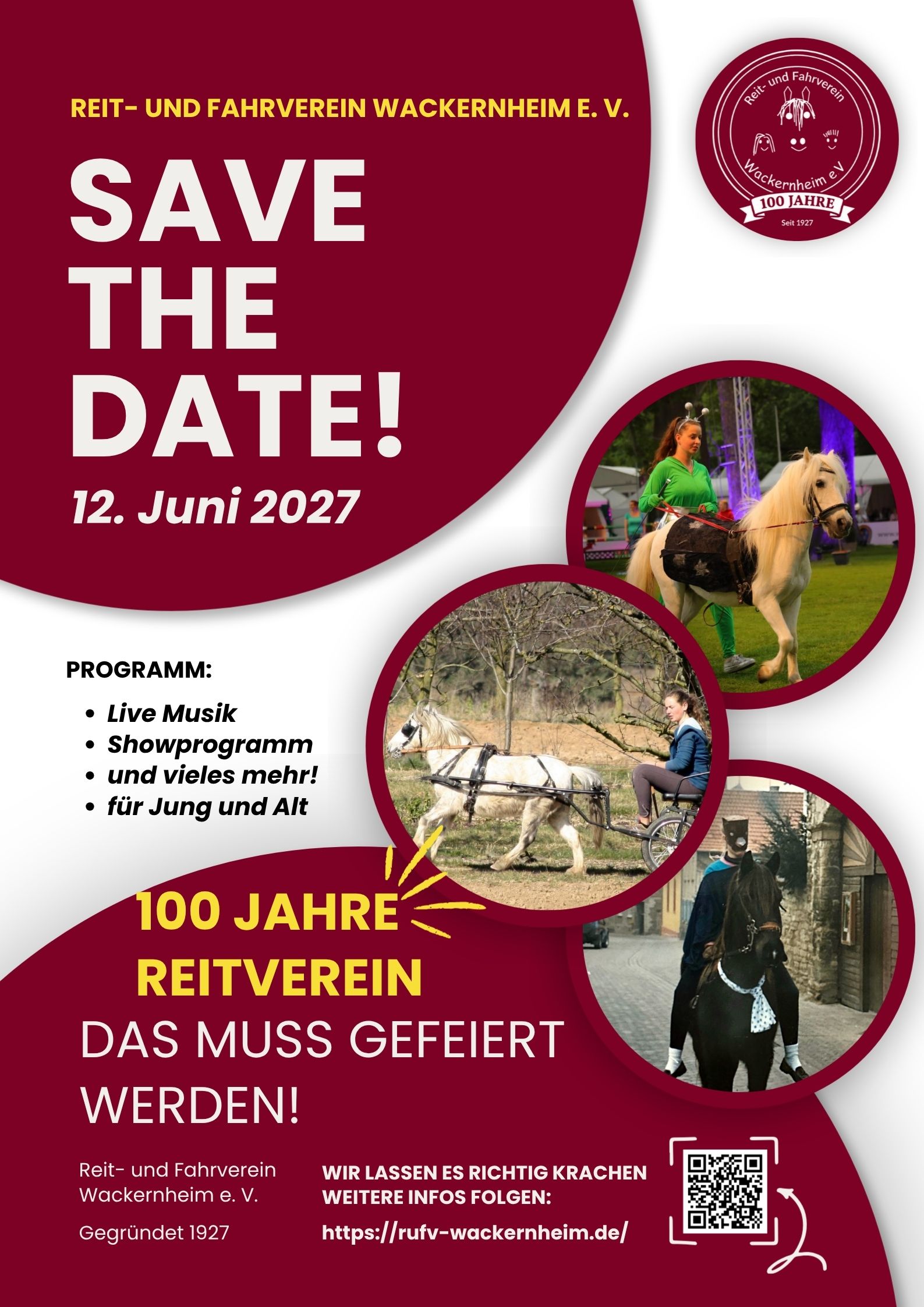 100 Jahre Reitverein – Das muss gefeiert werden! (12. Juni 2027)